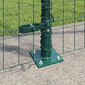 Euro Zaun mit 7 Flanschen 1,6x10 m verzinkter Stahl