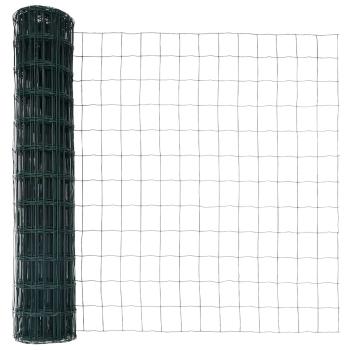 Eurozaun mit Betonfundament 10 x 0,8 m PVC-beschichteter Stahl