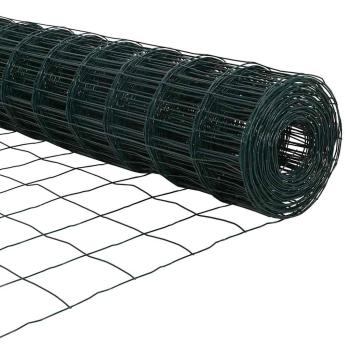 Eurozaun mit 7 Flanschpfosten 0.4x10 m Verzinkter Stahl