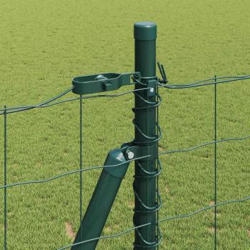 Euro-Zaun Set aus 2 Grün Feuerverzinkter Stahl 10 x 1,5 m