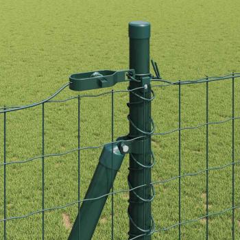 Euro Zaun mit 13 Flanschpfosten 1,2x25 m verzinkter Stahl