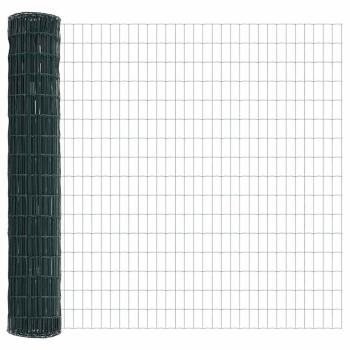 Eurozaun mit 13 Flanschpfosten 1,2x25 m verzinkter Stahl