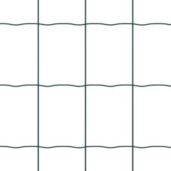 Euro Zaun mit 13 Flanschpfosten 0,4x25 m verzinkter Stahl