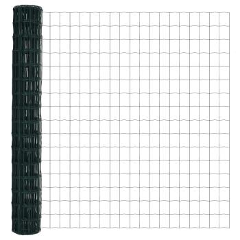 Euro-Zaun mit 13 Flanschpfosten 1,2x25 m feuerverzinkter Stahl