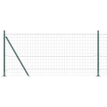 Eurozaun Set aus 2 Grün Pulverbeschichteter Stahl 10 x 0.8 m