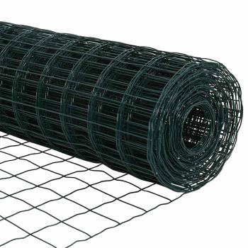 Eurozaun Set aus 2 Grün Pulverbeschichteter Stahl 10 x 0.8 m