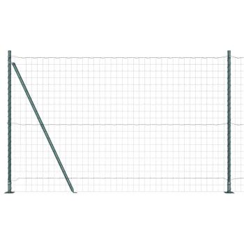 Euro Zaun mit 7 Flanschpfosten 1,4x10 m galvanisierter Stahl