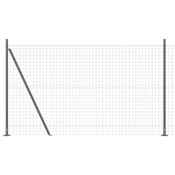 Euro-Zaun mit Betonsockel 10 x 1,5 m PVC-beschichteter Stahl