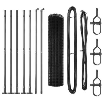 Eurozaun mit Betonfundament 10 x 1,2 m PVC-beschichteter Stahl