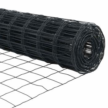 Euro Zaun mit 7 Flanschpfosten 0.6x10 m verzinkter Stahl