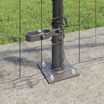 Euro Zaun Set von 2 Grau Metall 25 x 1 m Euro Zaun Rechteckig