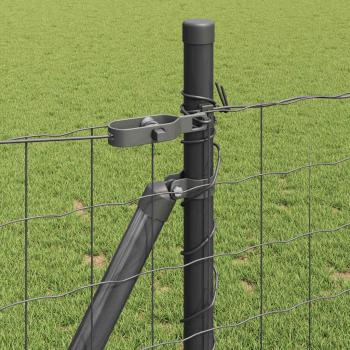 Euro Zaun Set von 2 Grau Metall 25 x 1 m Euro Zaun Rechteckig
