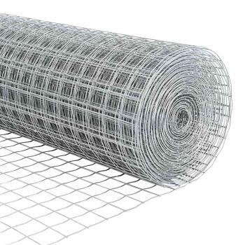 Euro-Zaun mit 7 Flanschen 1,4x10 m Verzinkter Stahl