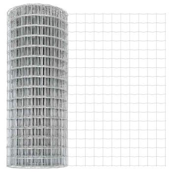 Euro-Zaun mit 7 Flanschen 1,4x10 m Verzinkter Stahl