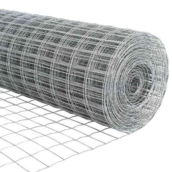 Euro Zaun mit 7 Flanschpfosten 1,5x10 m Verzinkter Stahl