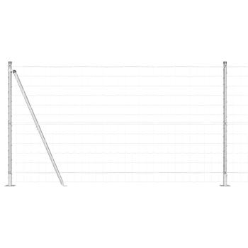 Euro Zaun mit 7 Flansche Posts 1.2x10 m Verzinkter Stahl