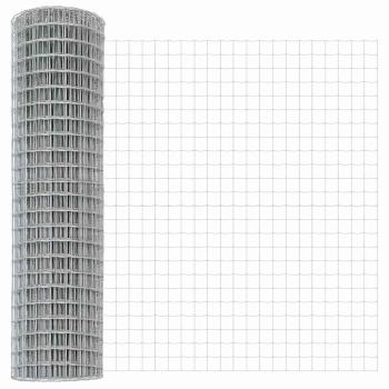 Euro Zaun mit 13 Flanschpfosten 0.8x25 m verzinkter Stahl