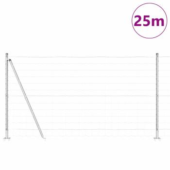 Eurozaun mit 13 Flanschen 1,2x25 m galvanisierter Stahl