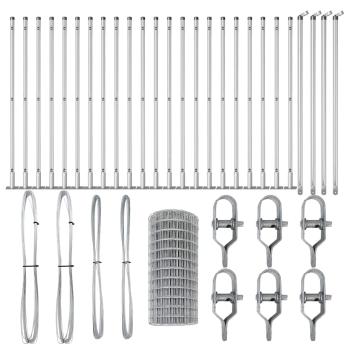 Euro Zaun mit 13 Flanschen 0,4 x 50 m Verzinkter Stahl