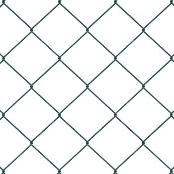 Kettenzaun mit 7 Spike-Posten 0.8x10 m Verzinkter Stahl