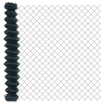 Maschendrahtzaun mit 7 Spike-Posten 1,5 x 10 m Verzinkter Stahl