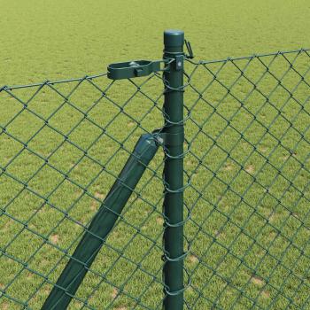 Drahtzaun Set mit 2 Grün Metall 1,5 x 25 m Drahtzaun