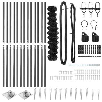 Drahtzaun mit 13 Spike-Posts 1.4x25 m verzinkter Stahl