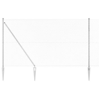 ARDEBO.de - Kettenzaun mit 7 Spike-Posten 1,5x10 m aus verzinktem Stahl