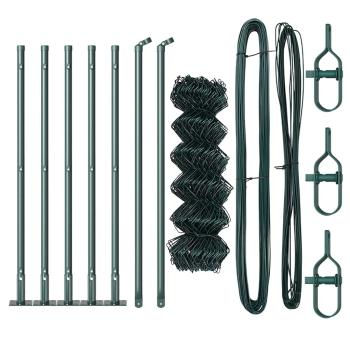 Drahtzaun mit 7 Flanschen 0,4x10 m verzinkter Stahl