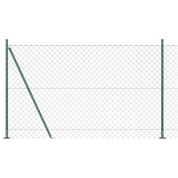 Maschendrahtzaun mit Betonsockel 1,5 x 25 m Grün Netz