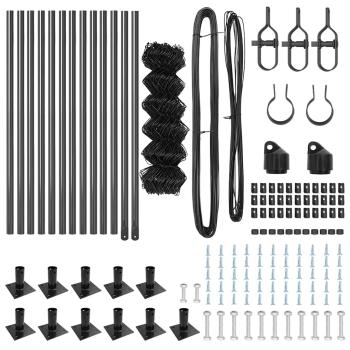 Maschendrahtzaun mit 13 Flanschen 0,6x25 m aus verzinktem Stahl