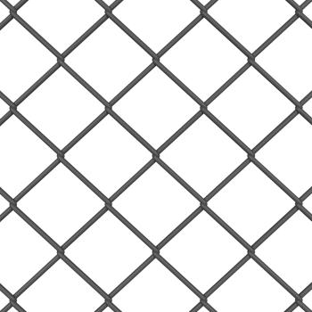Kettengliedzaun Set aus 2 Grau Stahl, PVC 25 x 1 m Langlebig