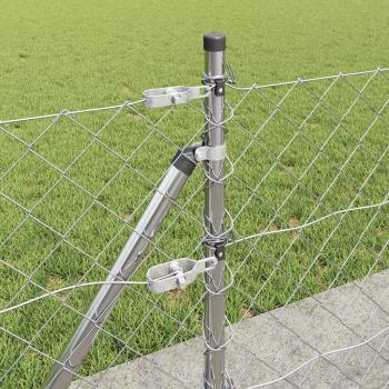 Drahtzaun mit 7 Flanschen 0,4 x 10 m Verzinkter Stahl