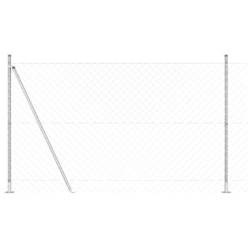 Maschendrahtzaun mit Betonsockel 10 x 1,6 m Verzinkter Stahl