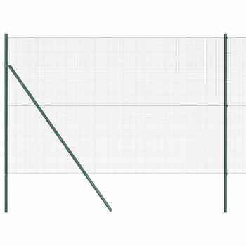 Schweißdrahtzaun mit 13 Pfosten Grün 1,5 x 25 m Stahl