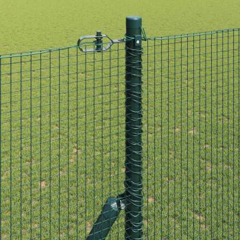 Schweißdrahtzaun mit 13 Pfosten Grün 1,5 x 25 m Stahl