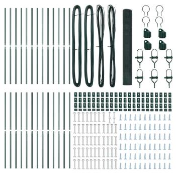 Geschweißter Drahtzaun mit 13 Pfosten Grün 1,2x50 m Stahl