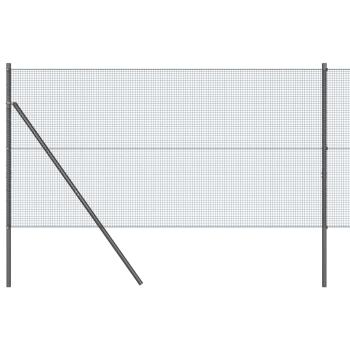 Zaunpfosten Set Set aus 2 Dunkelgrau Kunststoffbeschichtetes Metall