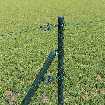 Bodenmontierter Sechseckzaun 10 x 0,6 m PVC-beschichteter Stahl