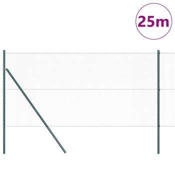 Bodenmontierter Sechseckzaun 25 x 1,2 m PVC-beschichteter Stahl