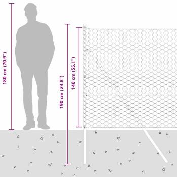 Sechseckiger Zaunbodenfixierung 25 x 1,4 m Grün Netz