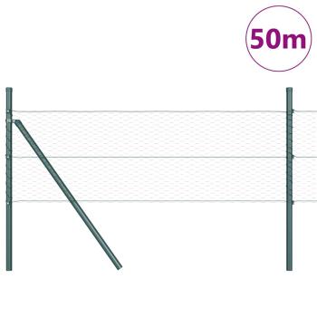 Bodenmontierter Sechseckzaun 50 x 0,5 m PVC-beschichteter Stahl