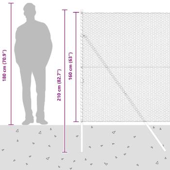 Sechseckiger Zaunbodenfixierung 50 x 1,6 m Grün Netz
