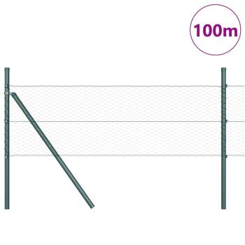 Bodenmontierter Sechseckzaun 100 x 0,5 m Grün Netz
