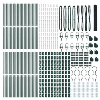 Bodenmontierter Sechseckzaun 100 x 1,2 m Grün Netz