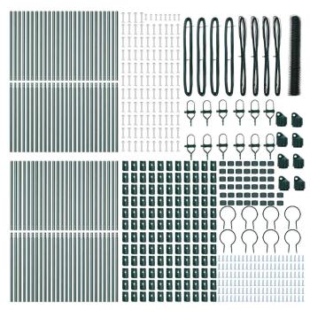 Bodenmontierter Sechseckzaun 100 x 1,4 m Grün Netz