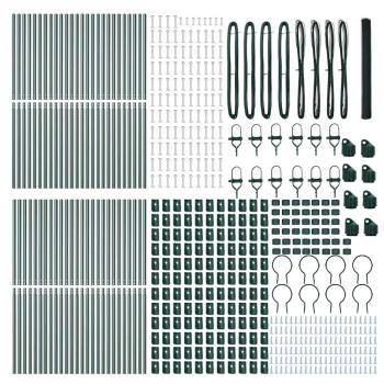 Bodenmontierter Sechseckzaun 100 x 1,6 m Grün Netz