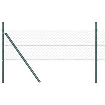 Bodenmontierter Sechseckzaun 50 x 0,4 m PVC-beschichteter Stahl