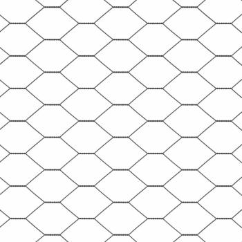 Sechseckzaun Grau 0.4x50 m Stahl, Zaunpfosten 13 Stück Grün Ø32 mm 80 cm Verzinkter Stahl
