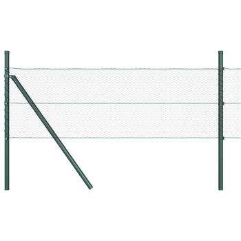 Bodenmontierter Sechseckzaun 50 x 0,5 m PVC-beschichteter Stahl